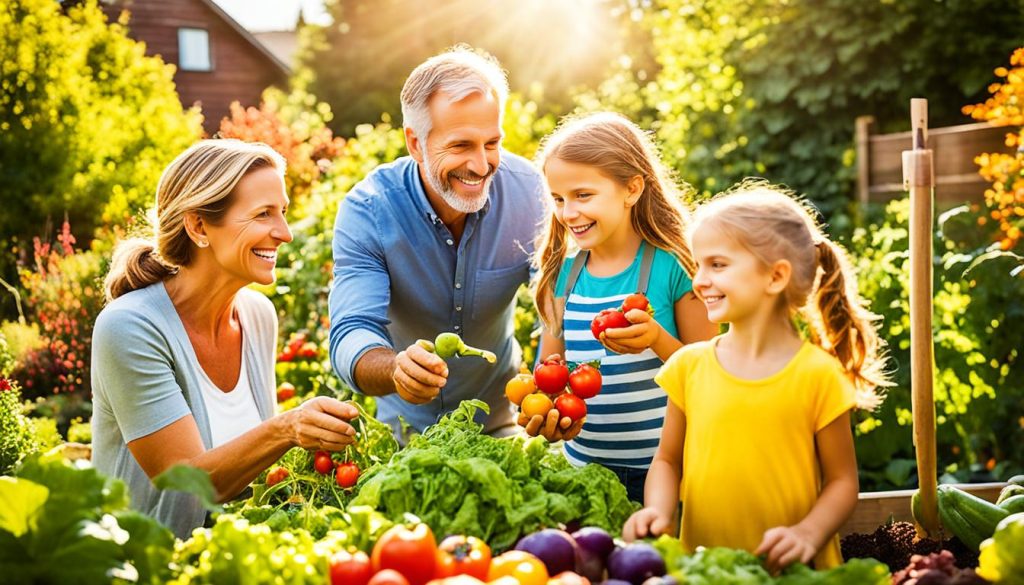 légumes bio en famille